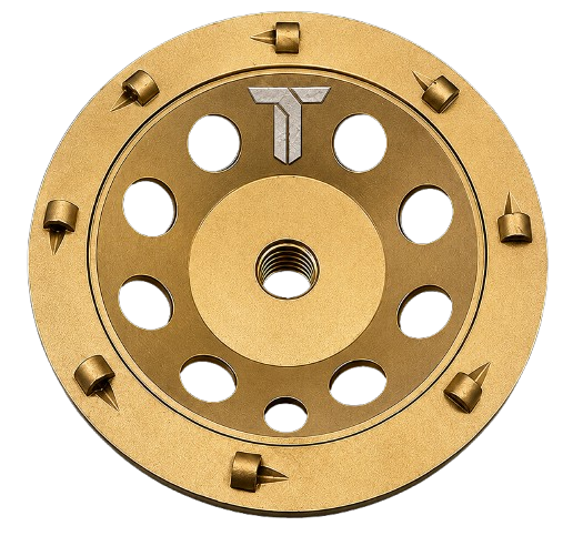 Quarter PCD Cup Wheel for Epoxy Removal Threaded